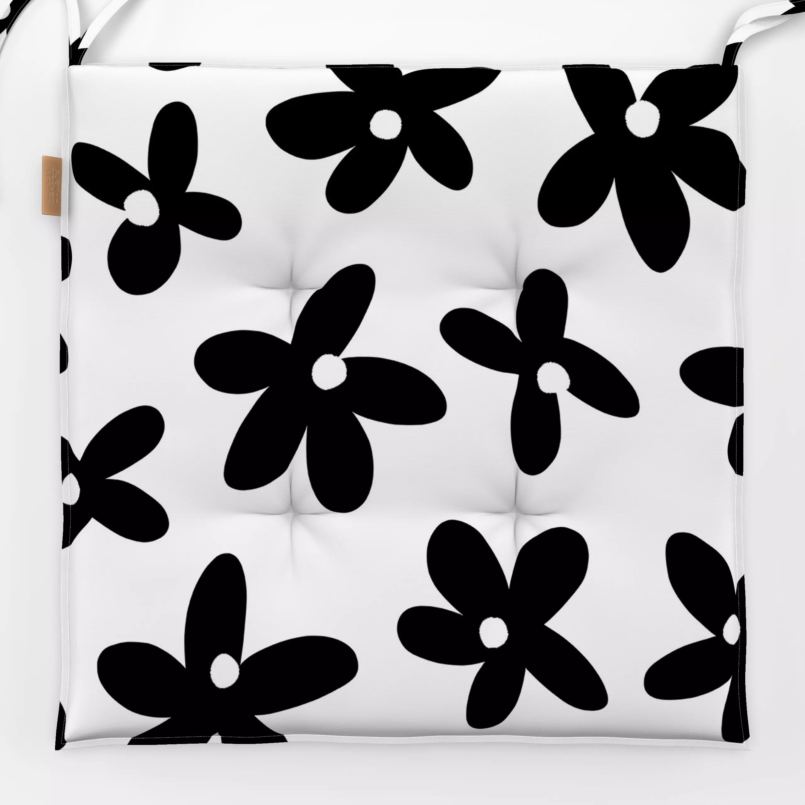 Sitzkissen Blumenwiese im Frühling Hell - Blumen & Florales - von „Uta Naumann"; skandinavisch, Blumen, Retro, Blüten, Somme...