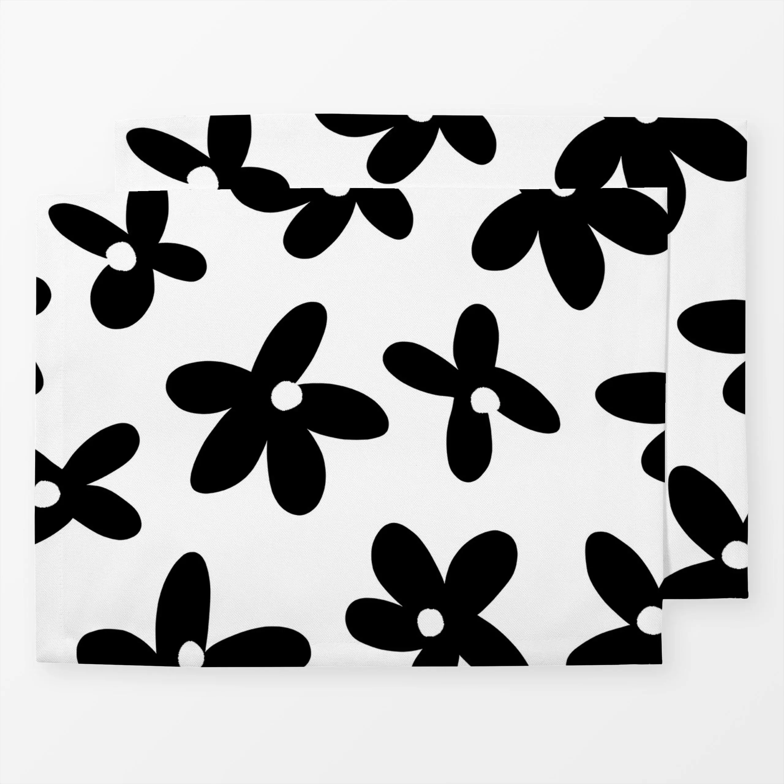 Tischset Blumenwiese im Frühling Hell - Blumen & Florales - von „Uta Naumann"; skandinavisch, Blumen, Retro, Blüten, Sommerb...