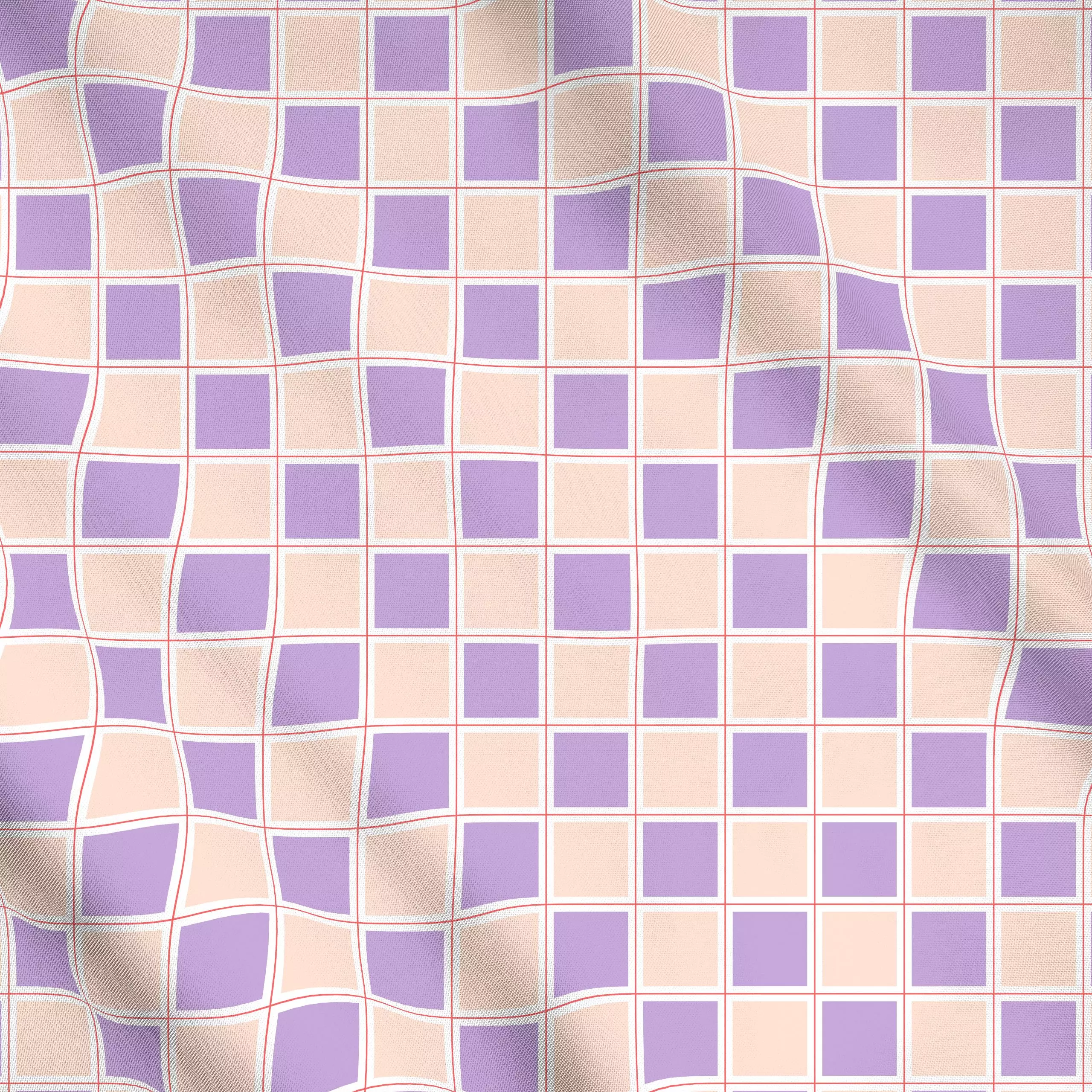 Meterware Chessboard Pattern Violet, gemustert, von Jana Moßmann