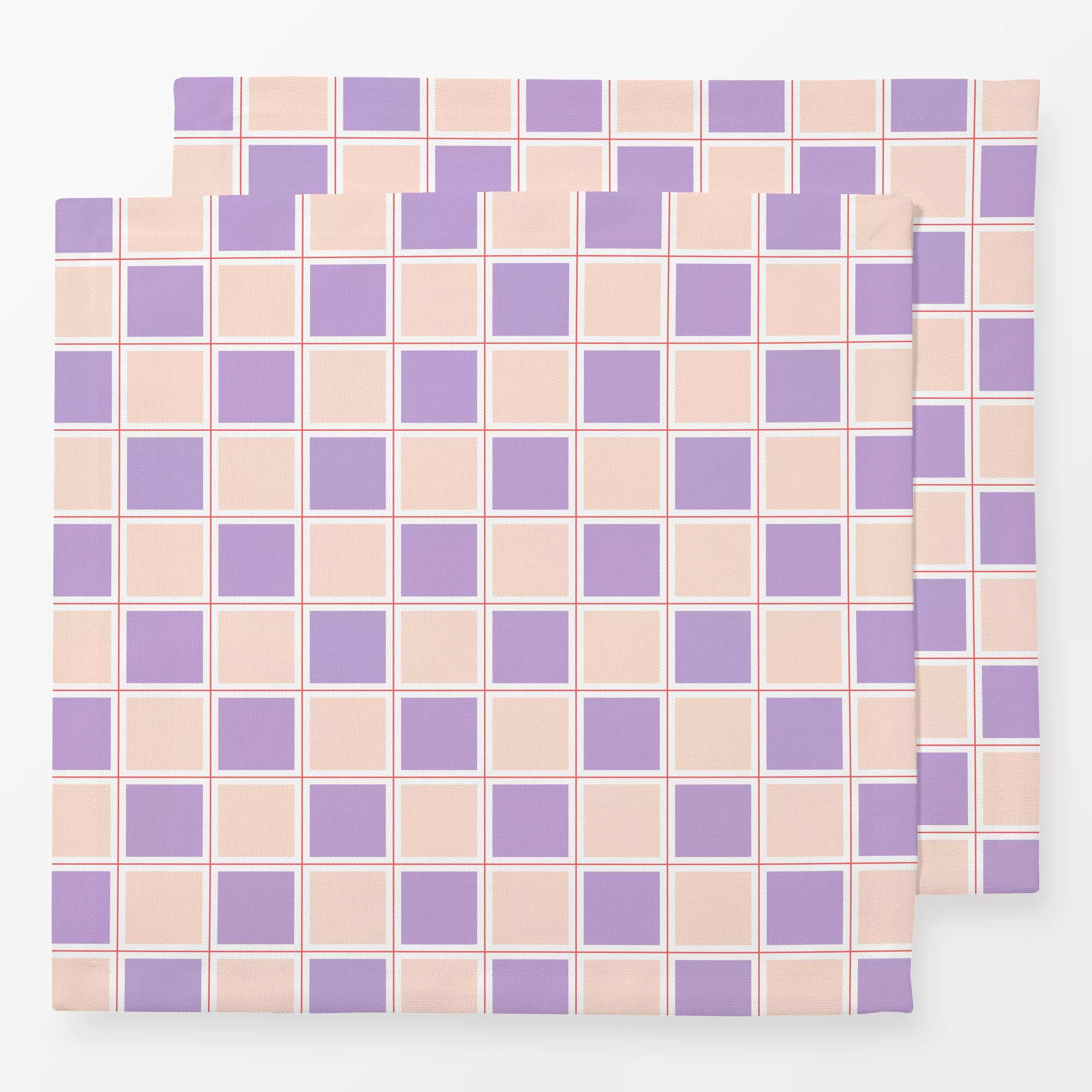 Servietten Chessboard Pattern Violet - Symbole & Muster, Retro & Vintage - von „Jana Moßmann"; kariert, kleinkariert, Schach...
