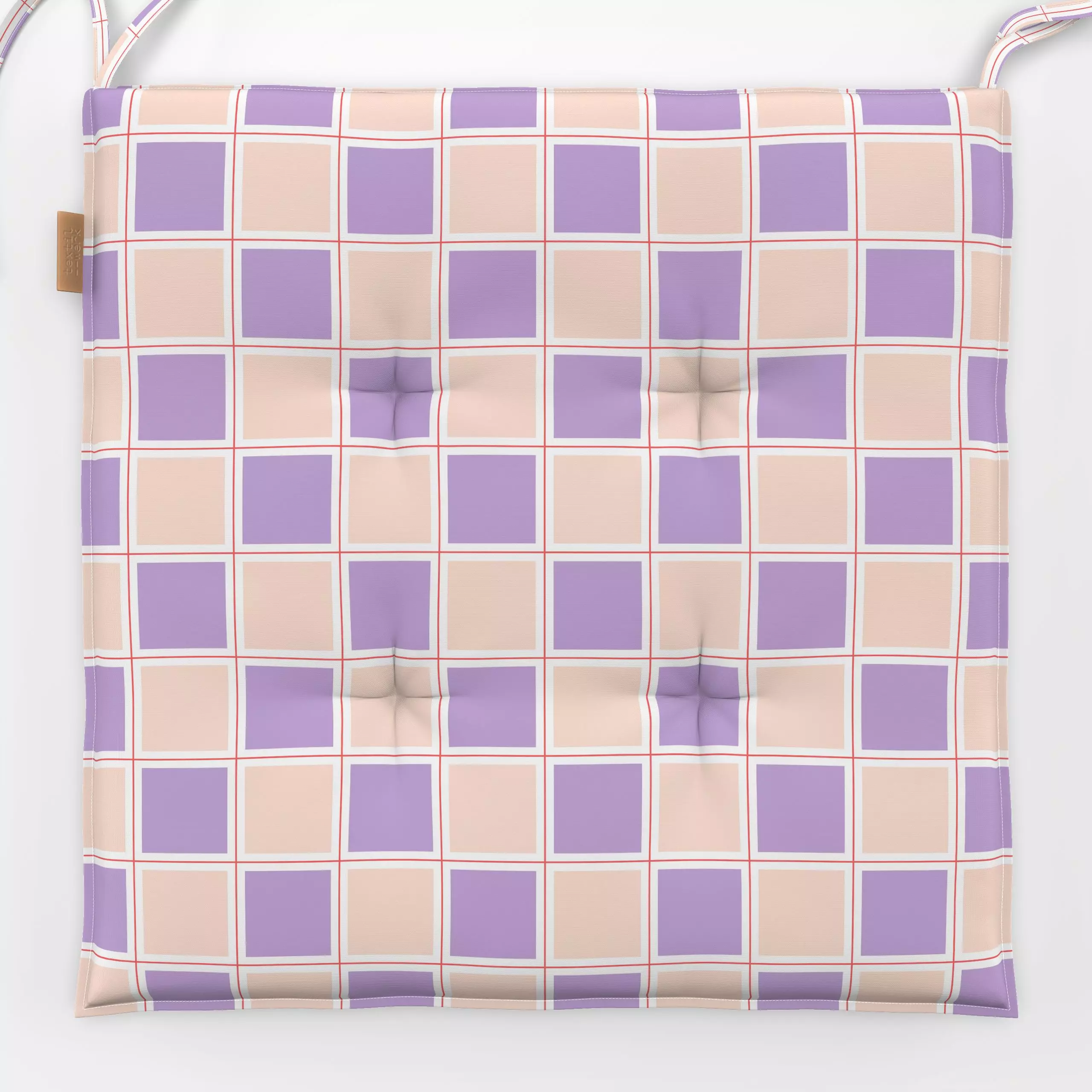 Sitzkissen Chessboard Pattern Violet - Symbole & Muster, Retro & Vintage - von „Jana Moßmann"; kariert, kleinkariert, Schach...