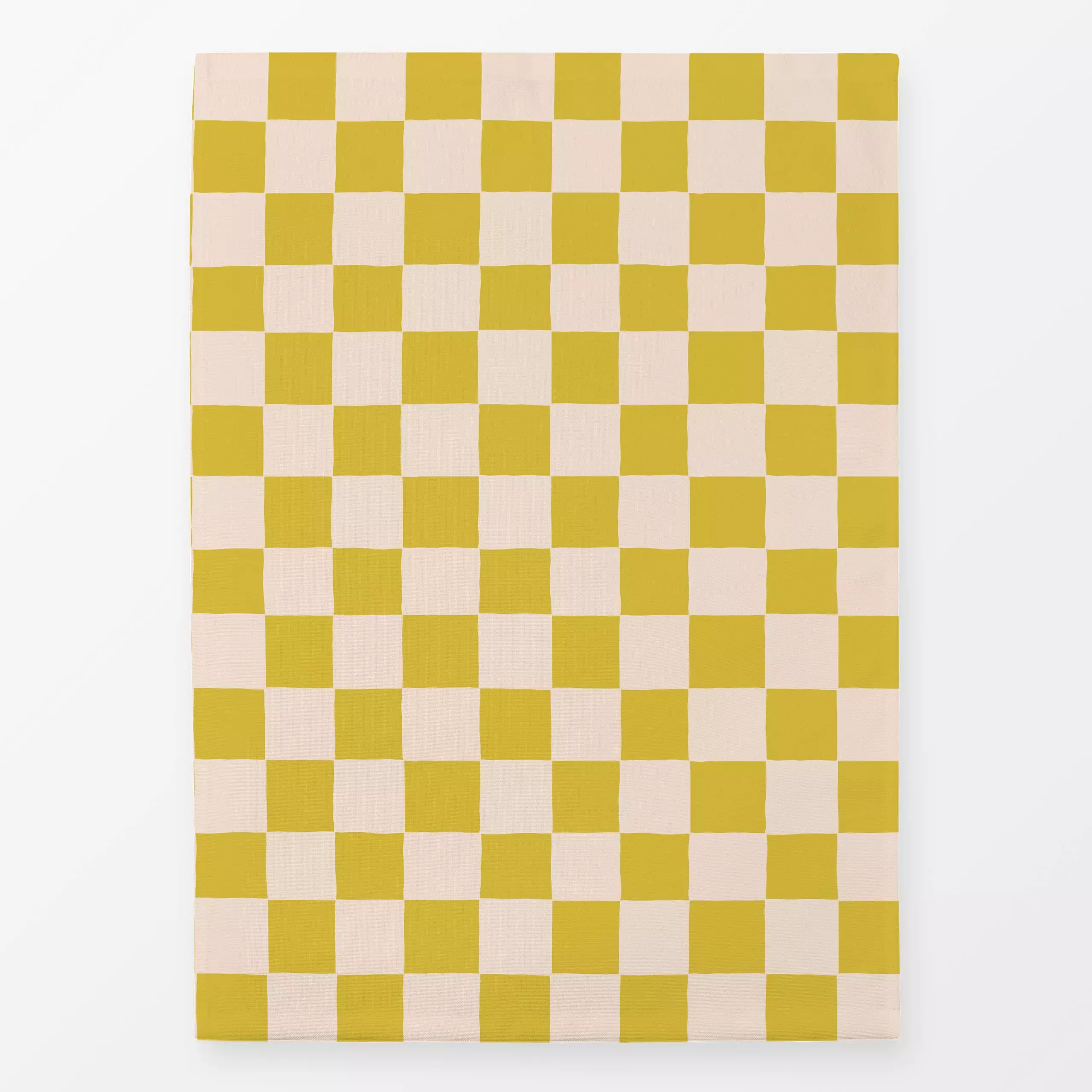 Geschirrtücher Karo gelb beige - Symbole & Muster - von „Maren Gross "; minimal, modern, trend, Karo, kariert, modernism, ch...