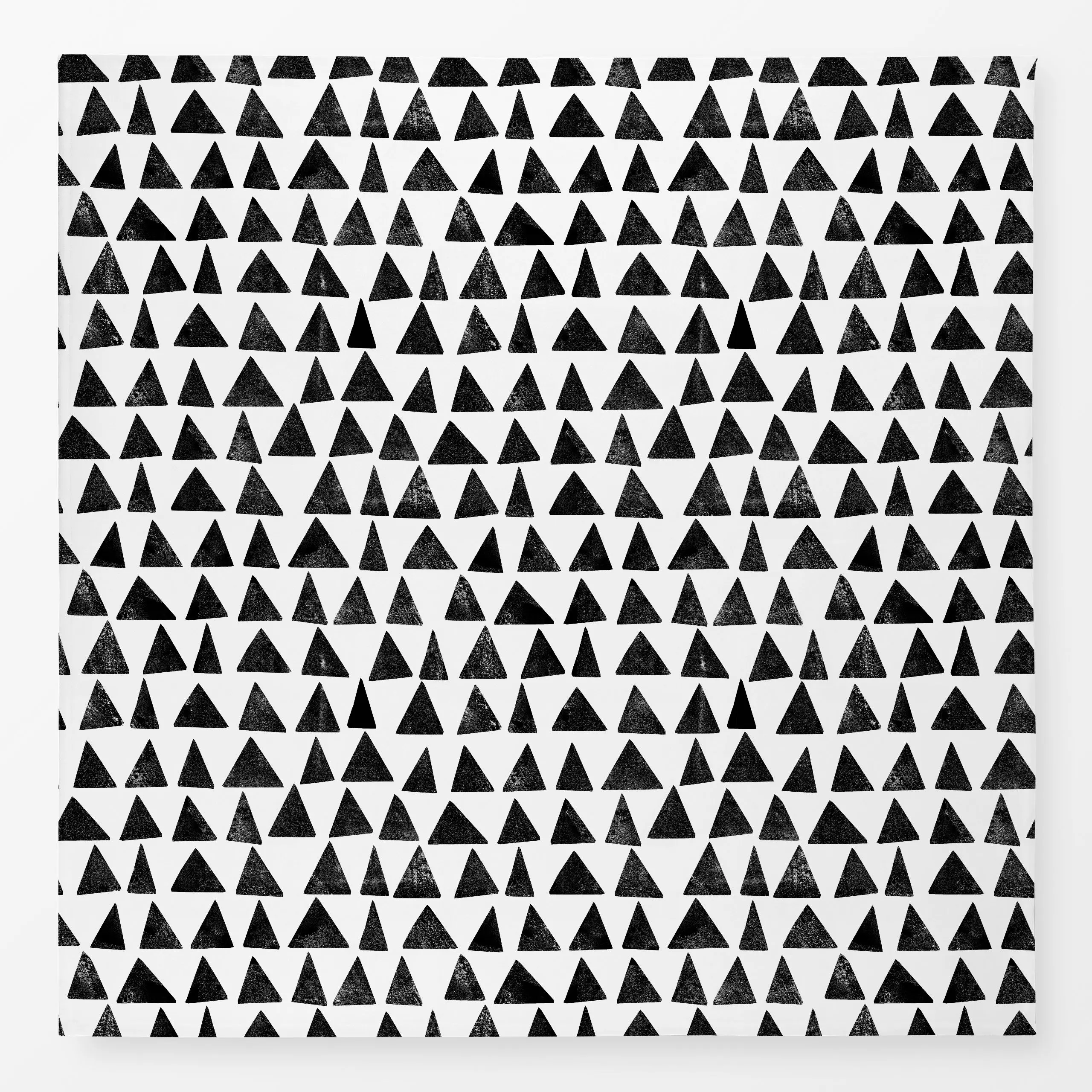 Tischdecke Triangles Black & White - Symbole & Muster - von „Studio Kesse"; boho, schwarz, minimal, abstrakt, Sommer, grafis...