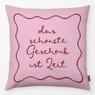 Kissen Geschenk Zeit rosa rot