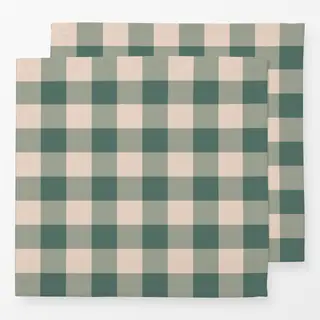 Servietten Xmas - Plaid grün