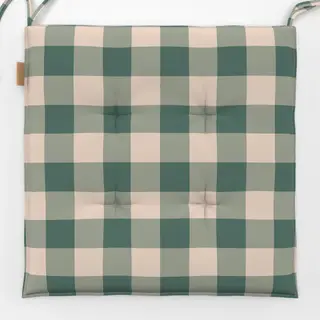 Sitzkissen Xmas - Plaid grün