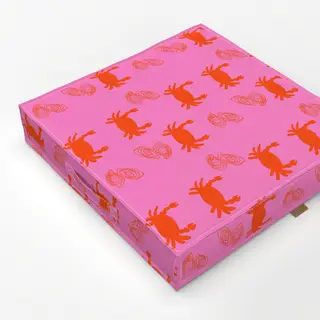 Bodenkissen Krebse Austern Orange Pink