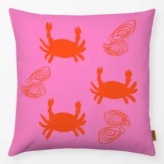 Kissen Krebse Austern Orange Pink