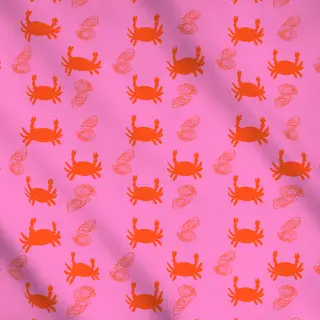 Meterware Krebse Austern Orange Pink