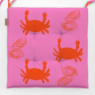 Sitzkissen Krebse Austern Orange Pink