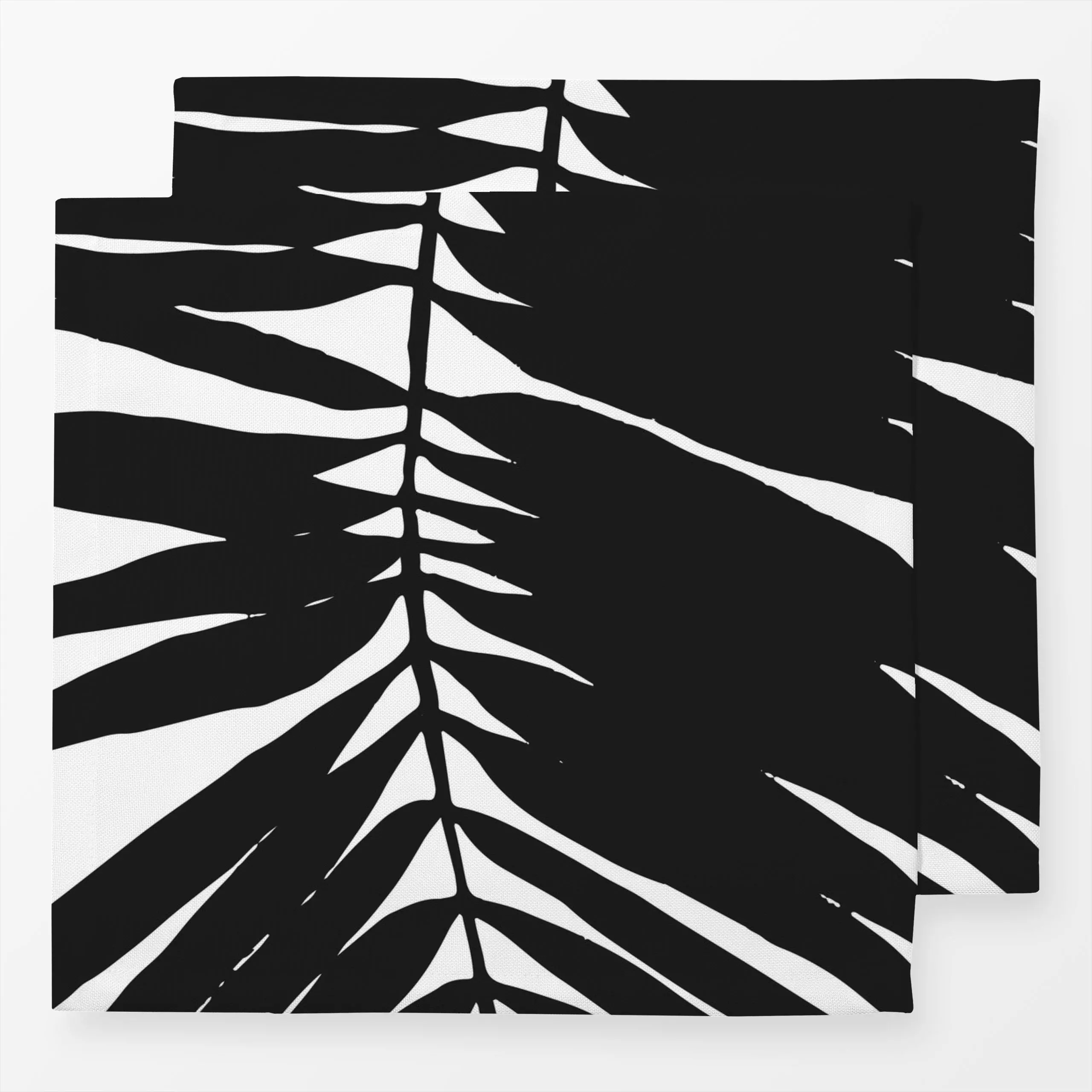 Servietten Big Butterfly PalmLeaf - Black - Pflanzen & Botanik - von „BOUDOIR BOBO"; Pflanzen, Palmen, tropical, boho, black...