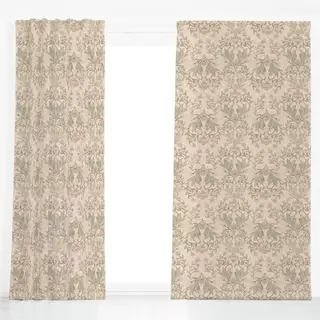 Dekovorhang Rustic Floral damask beige