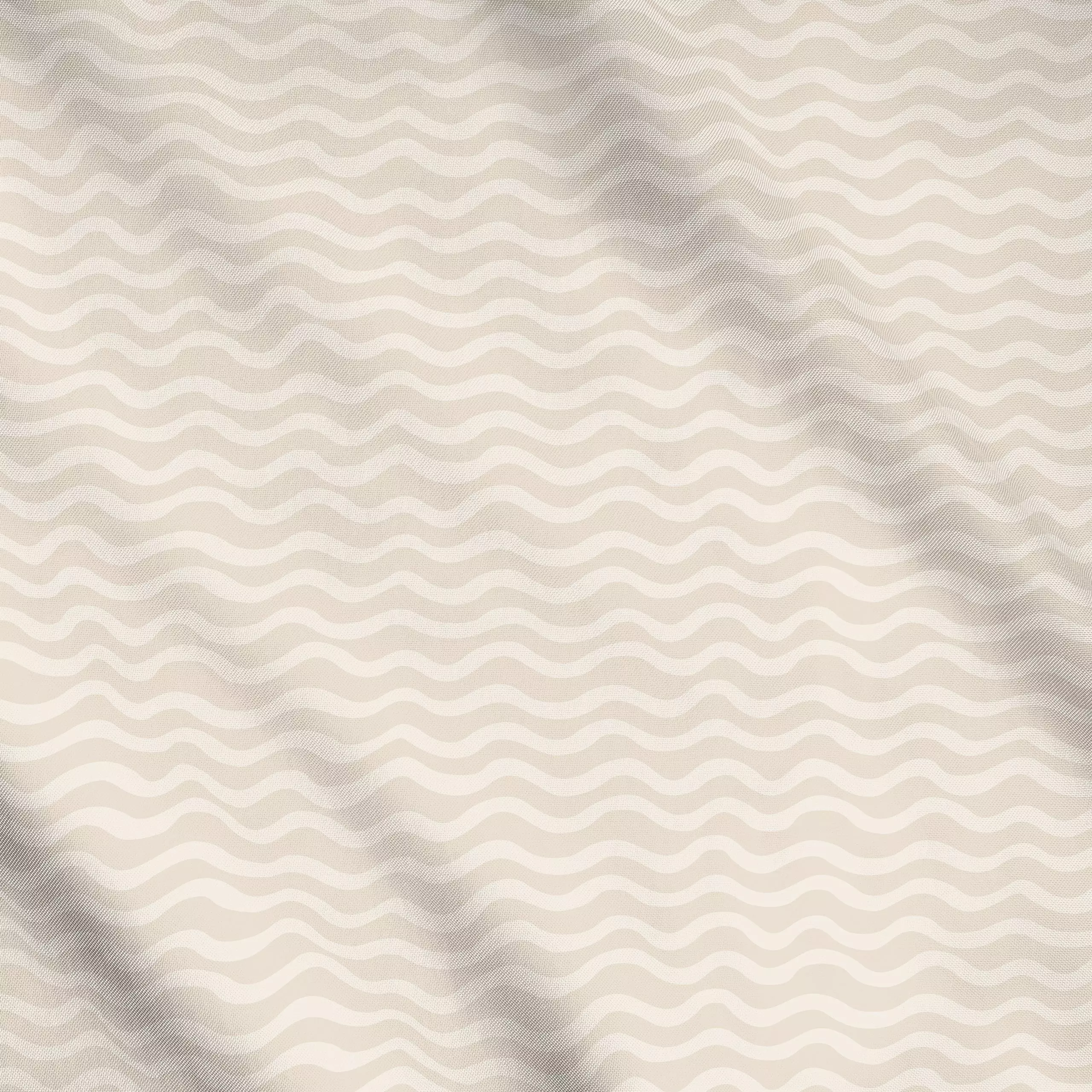 Meterware Bold Waves beige white - Herbst, Winter, Symbole & Muster - von „Karen Menzenbach"; Muster, Linien, abstrakt, Retr...