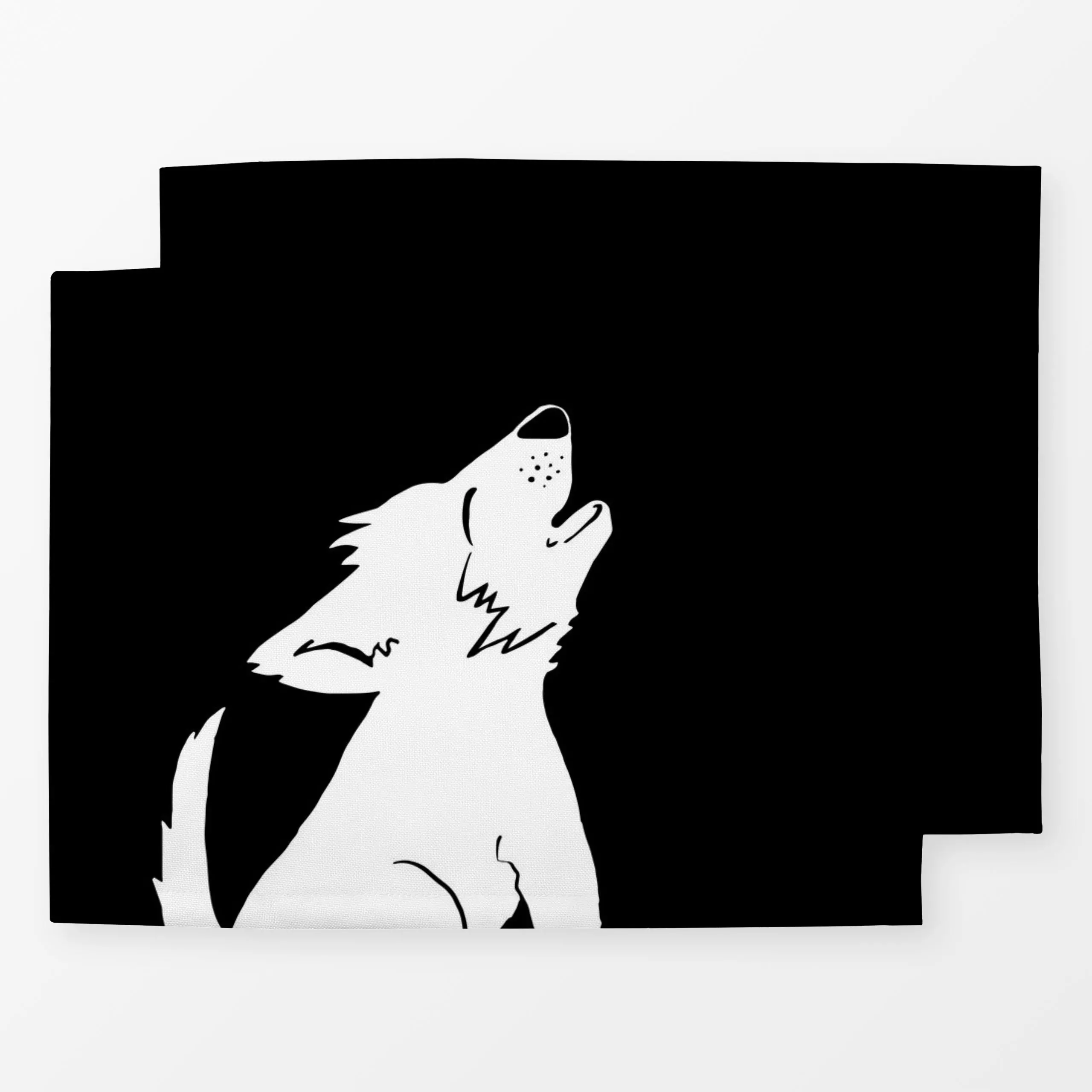 Tischset Wolf - Kinderzimmer & Motive für Kinder, Tiere - von „Andrea Liesert"; Wildtiere, Tiere, Kinderzimmer, Schwarzweiss...