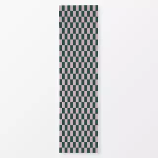 Tischläufer Schachbrett Grün Lila