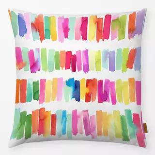 Kissen Colorful Brushstrokes Stripes