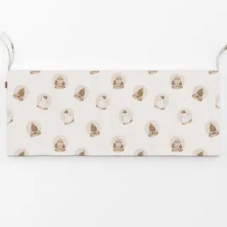 Bankauflage Schneekugel sepia