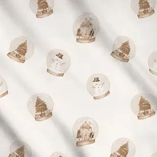 Meterware Schneekugel sepia