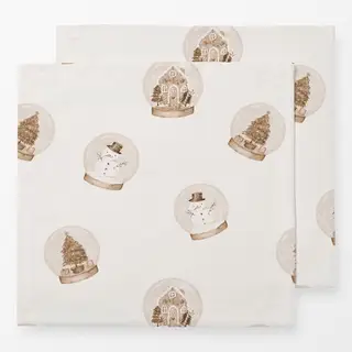 Servietten Schneekugel sepia
