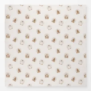 Tischdecke Schneekugel sepia