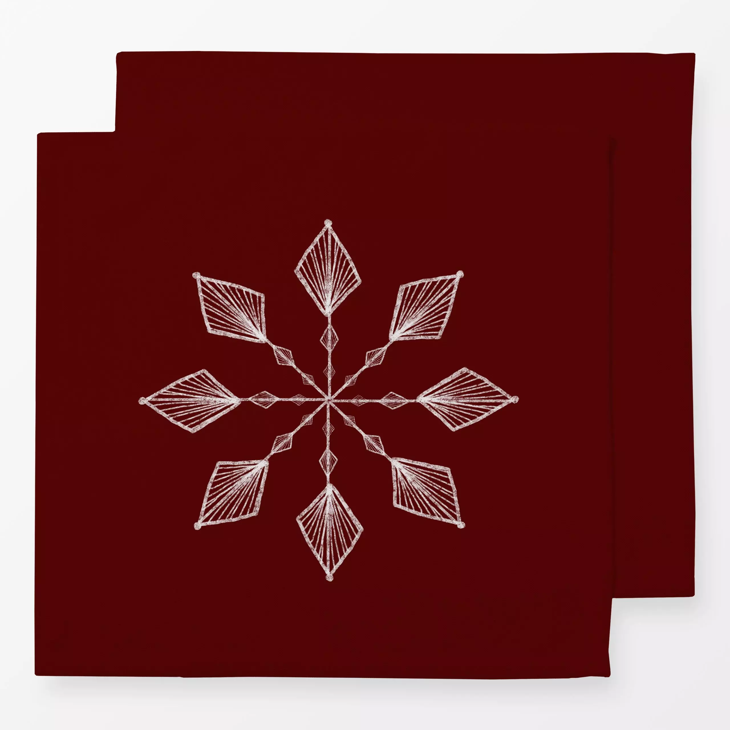 Servietten Schneeflocke Rot - Weihnachten, Winter - von „Sophie Augustin Illustration"; Weihnachten, weihnachtlich, christma...