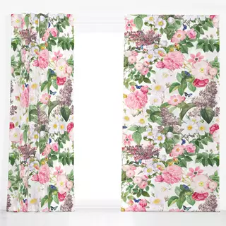 Dekovorhang Redouté  Rosen Garten 1
