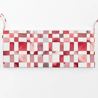 Bankauflage Schachbrett Checker Checks Red