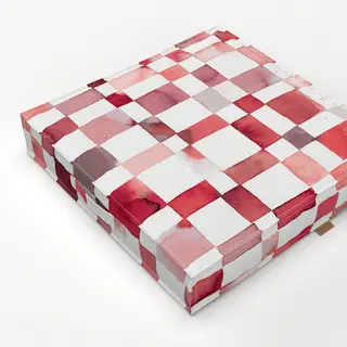 Bodenkissen Schachbrett Checker Checks Red