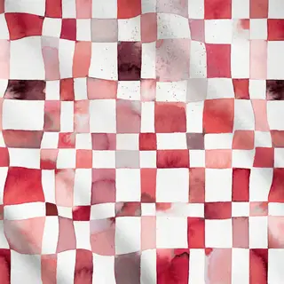 Meterware Schachbrett Checker Checks Red