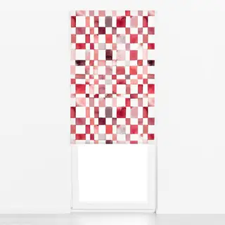 Raffrollo Schachbrett Checker Checks Red