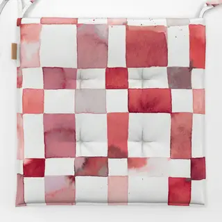Sitzkissen Schachbrett Checker Checks Red