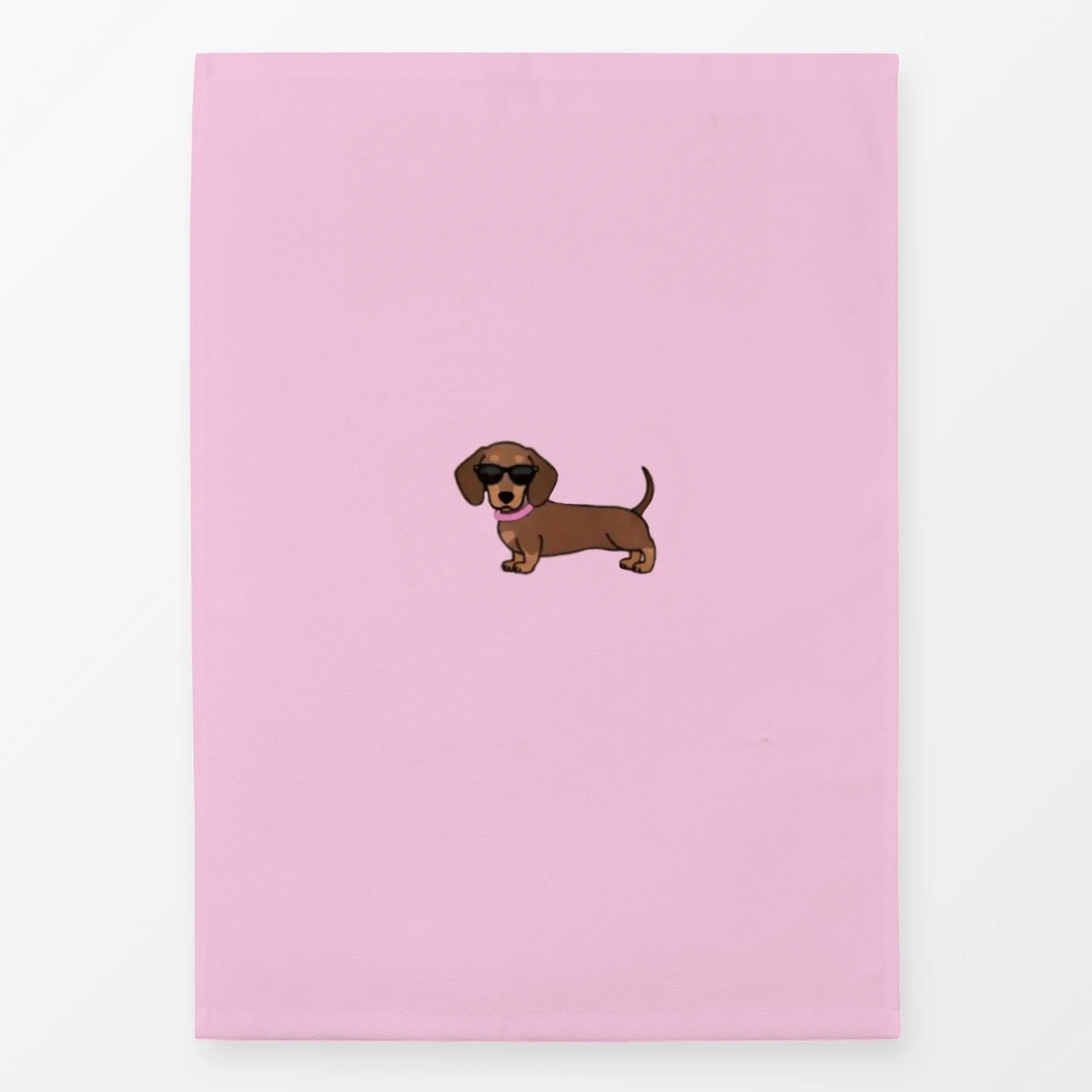 Geschirrtücher Cool Summer Wuff Wuff - Tiere - von „Ute Arnold"; rosa, Sommer, bunt, cool, dackel, dogs, dackelliebe, dackel...