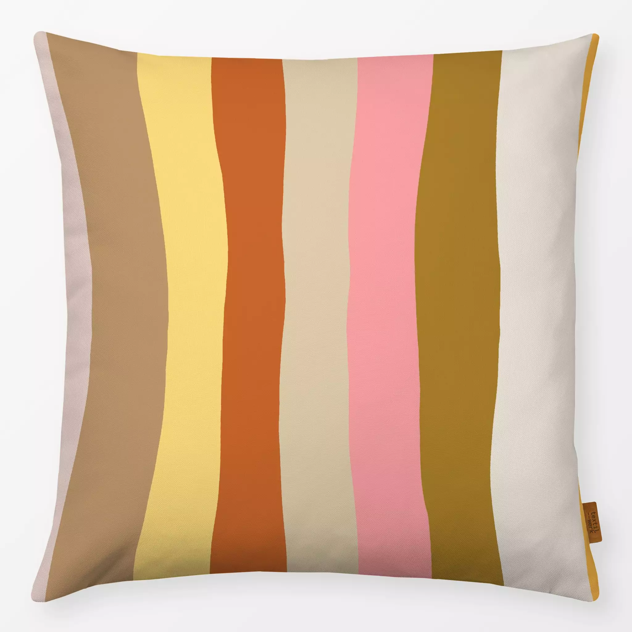 Kissen Kissen Multicolor Streifen Peach Gelb
