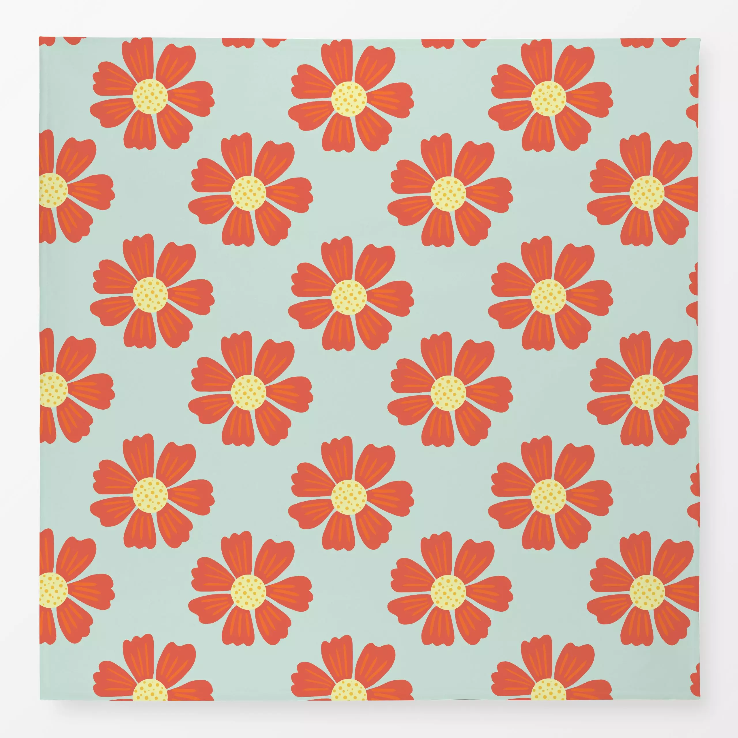 Tischdecke Schmuckkoerbchenwiese rot, Blumen, Sommer, von Julia Reyelt