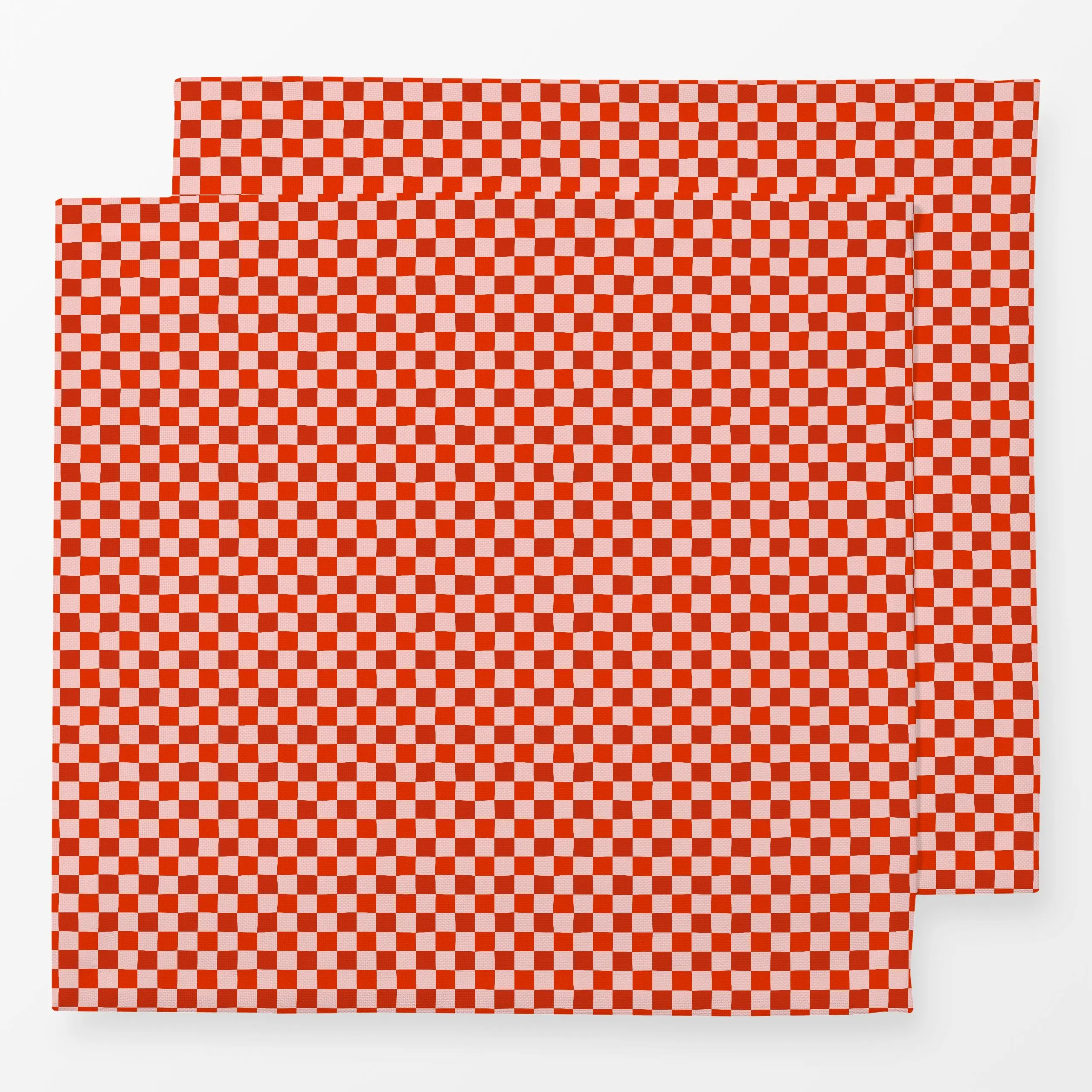 Servietten Mini Karos rot - Sommer, Symbole & Muster - von „Karen Menzenbach"; Sommer, Karo, pink, Italien, kariert, Schachb...