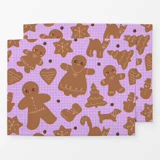 Tischset Lebkuchen Pattern lila