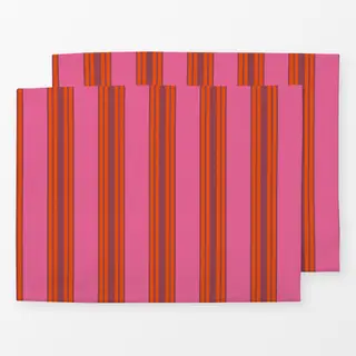 Tischset Pink Koralle Streifen