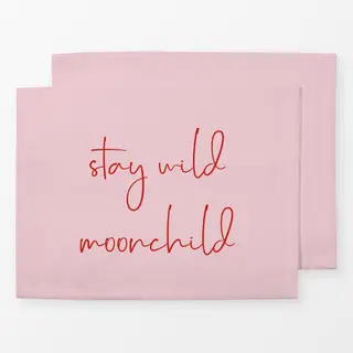 Tischset Stay Wild Moonchild Rosa