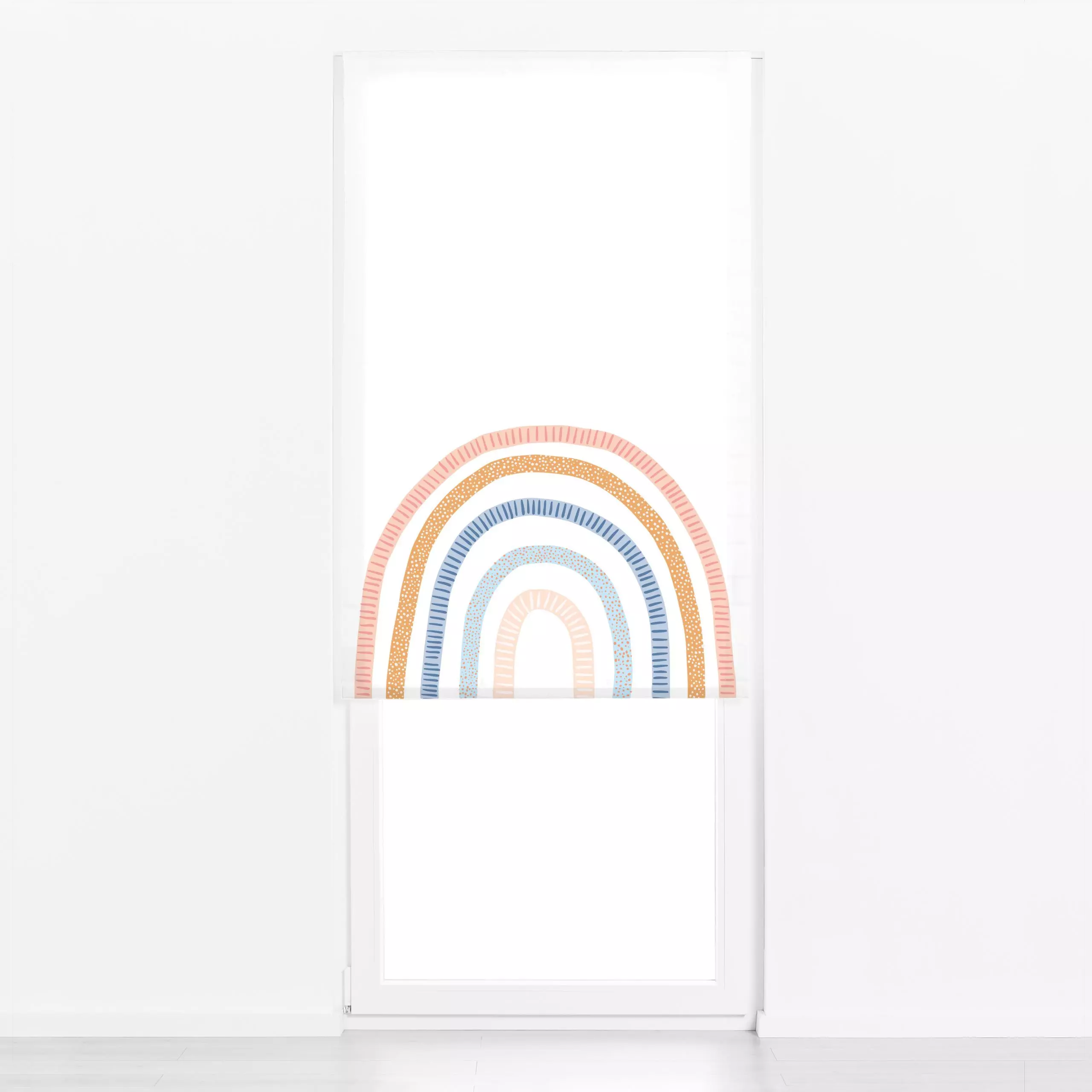 Raffrollo Rainbow Regenbogen bunt - Frühling, Kinderzimmer & Motive für Kinder - von „Kathrin Woo"; Pride, Dots, Kinderzimme...