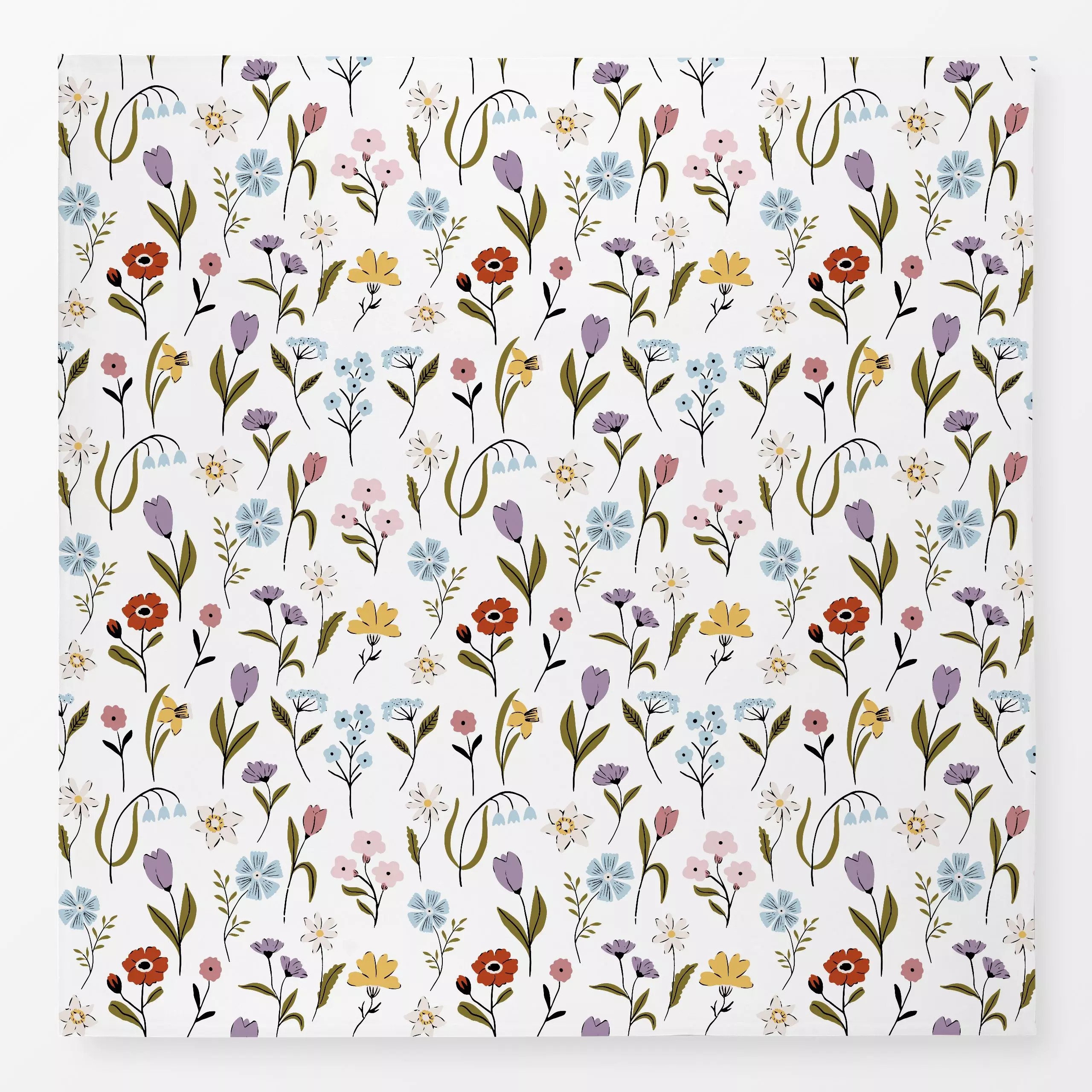 Tischdecke Blumenwiese 2 - Blumen & Florales, Frühling, Ostern - von „moDeern Design Studio"; Wildblumen, Wiese, Wiesenblume...