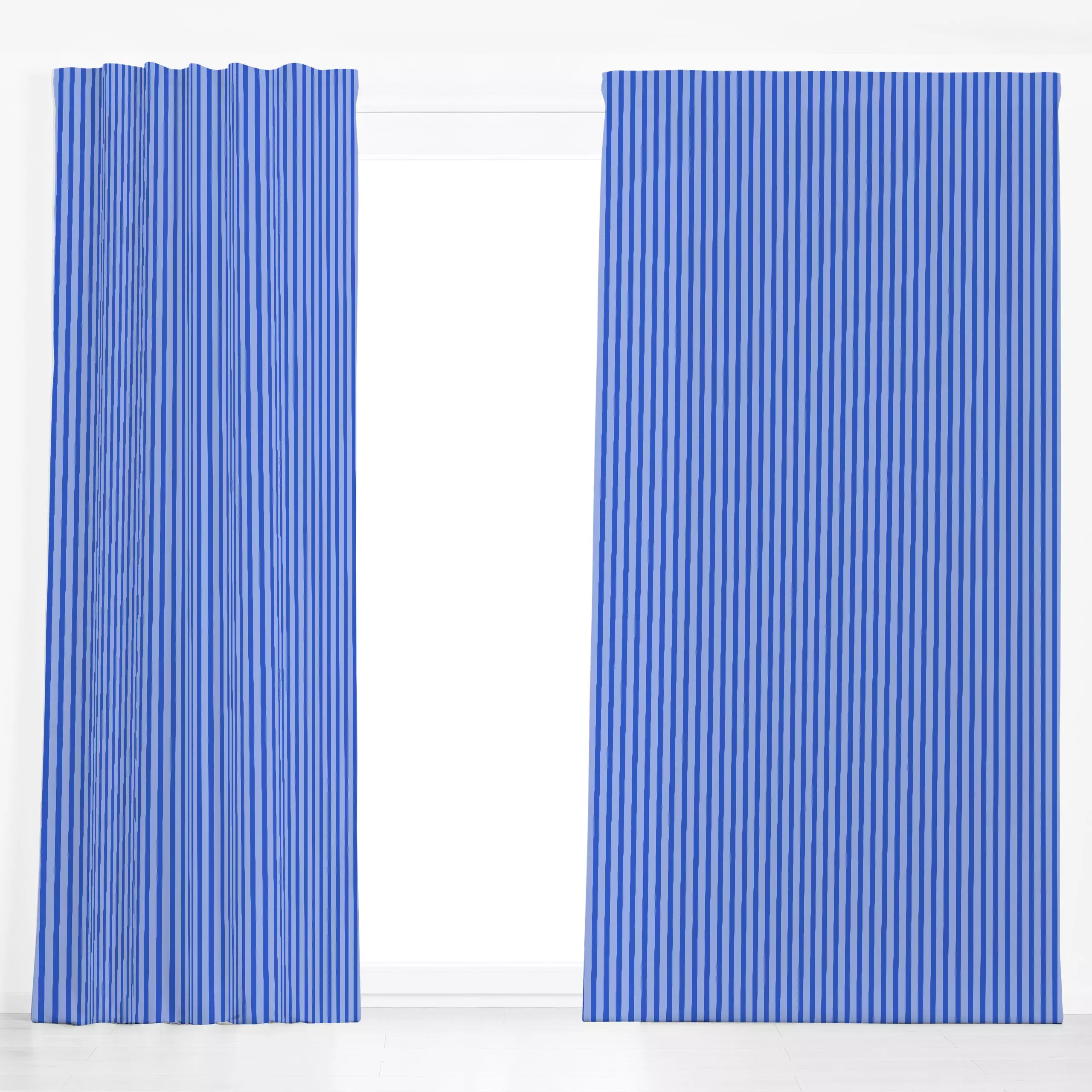 Dekovorhang Rayas azul - Sommer, Symbole & Muster - von „Karen Menzenbach"; Muster, Streifen, Meer, Sommer, grafisch, Urlaub...