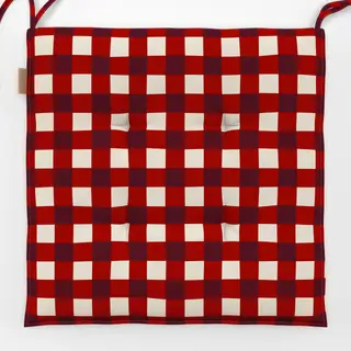 Sitzkissen Karomuster dunkelrot