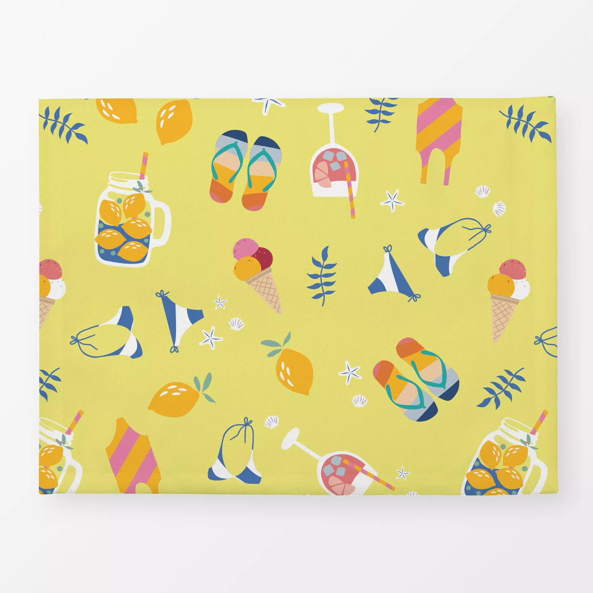Tischset SUMMER VIBES Muster - zitrone SUMMER VIBES Muster - zitrone