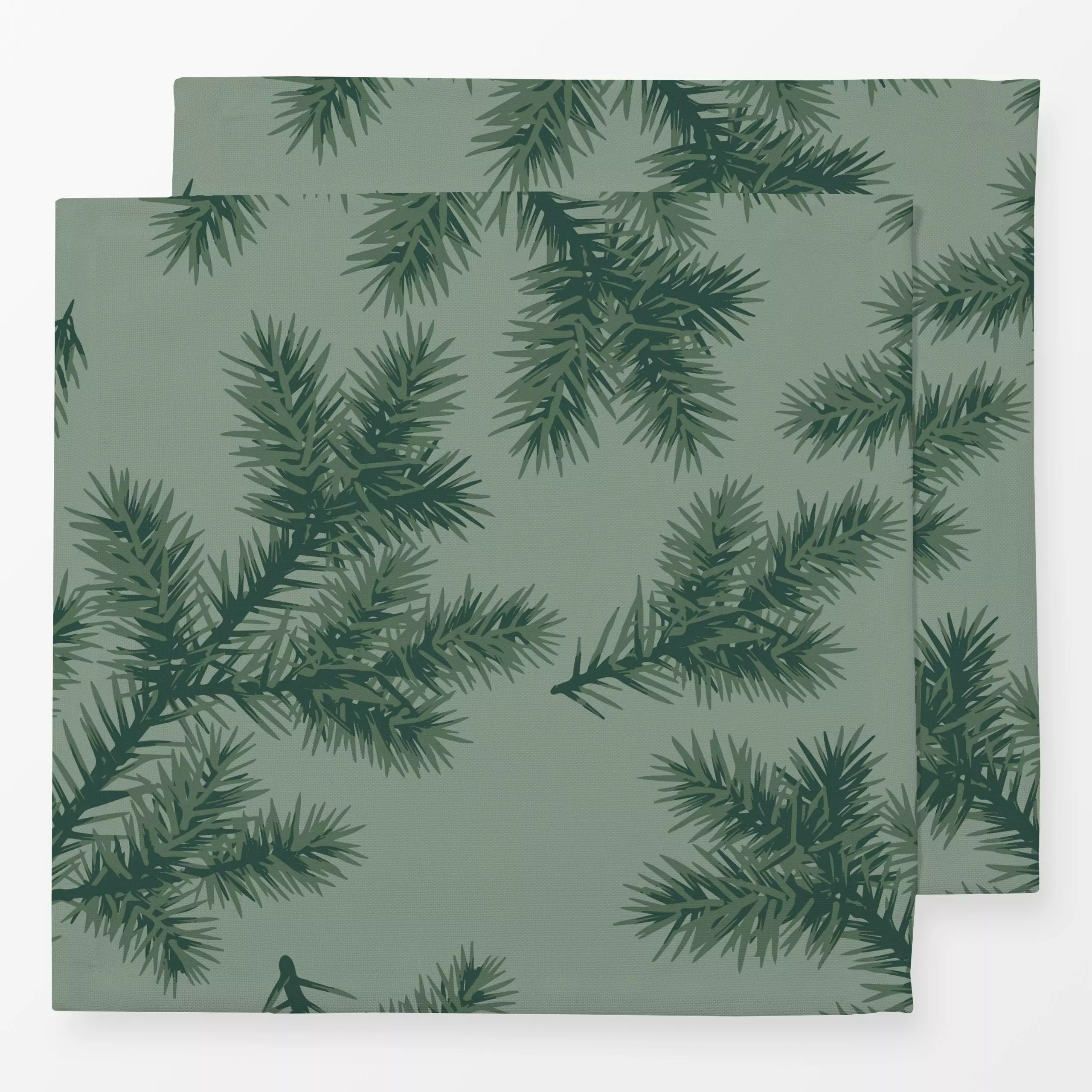 Servietten Tannenzweige - Weihnachten, Pflanzen & Botanik - von „Studio Kesse"; Tanne, Zweige, Tannenbaum, Weihnachtsbaum, W...