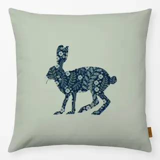 Kissen Hase Blüten Midsommar Blau