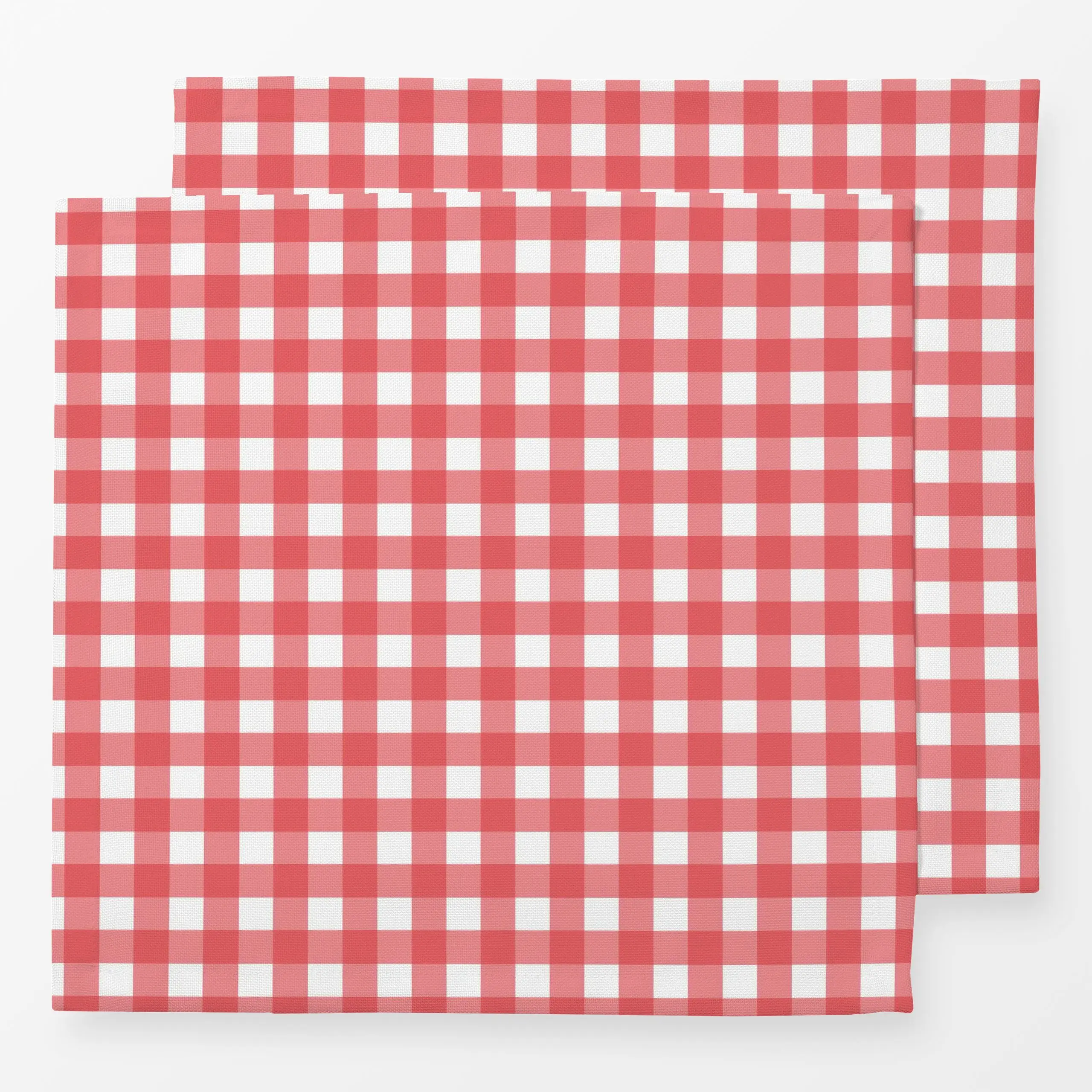 Servietten Gingham rot - Herbst, Symbole & Muster - von „Studio ROSAGRAU"; Papaya, Muster, Sommer, vintage, rot, kariert, gi...
