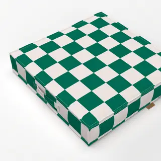 Bodenkissen Christmas Checkers Evergreen