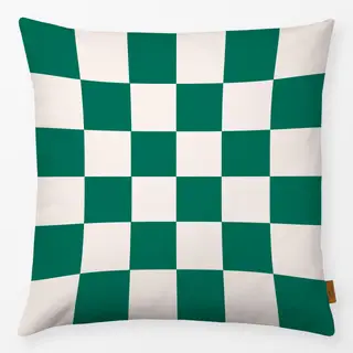 Kissen Christmas Checkers Evergreen
