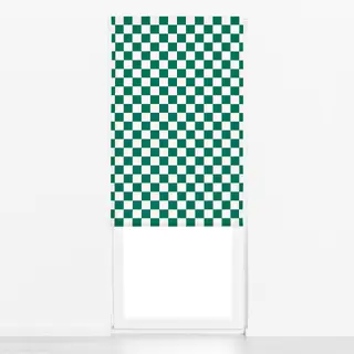 Raffrollo Christmas Checkers Evergreen