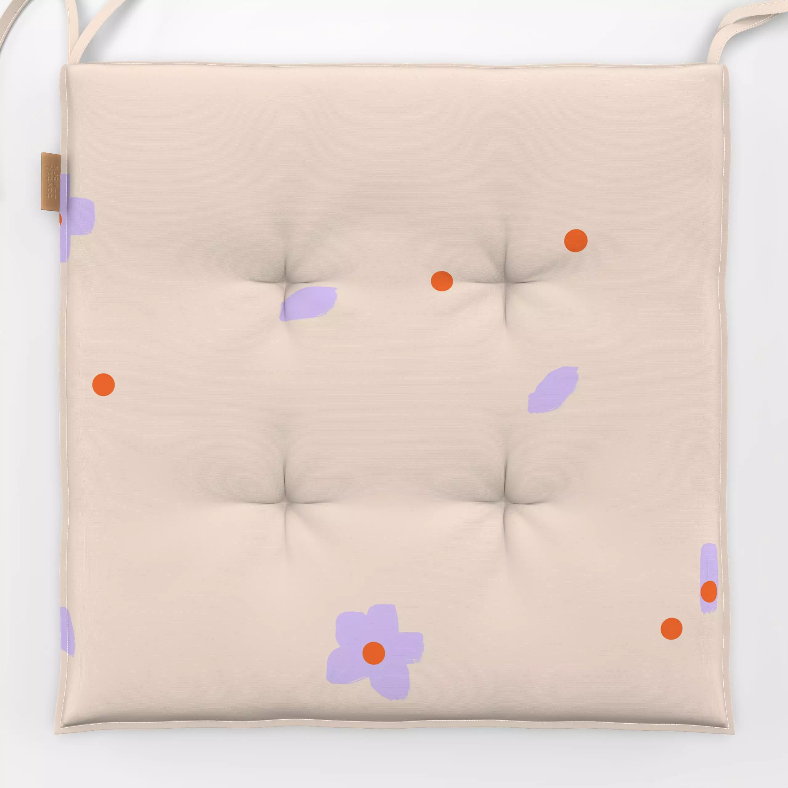 Sitzkissen Flowers & Petals - Blumen & Florales, Symbole & Muster - von „Maren Gross "; Muster, Punkte, Blumen, pattern, flo...